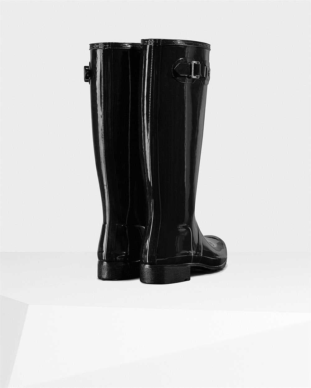 Hunter Original Tall Women's Gloss Tour Foldable Wellies, view 4