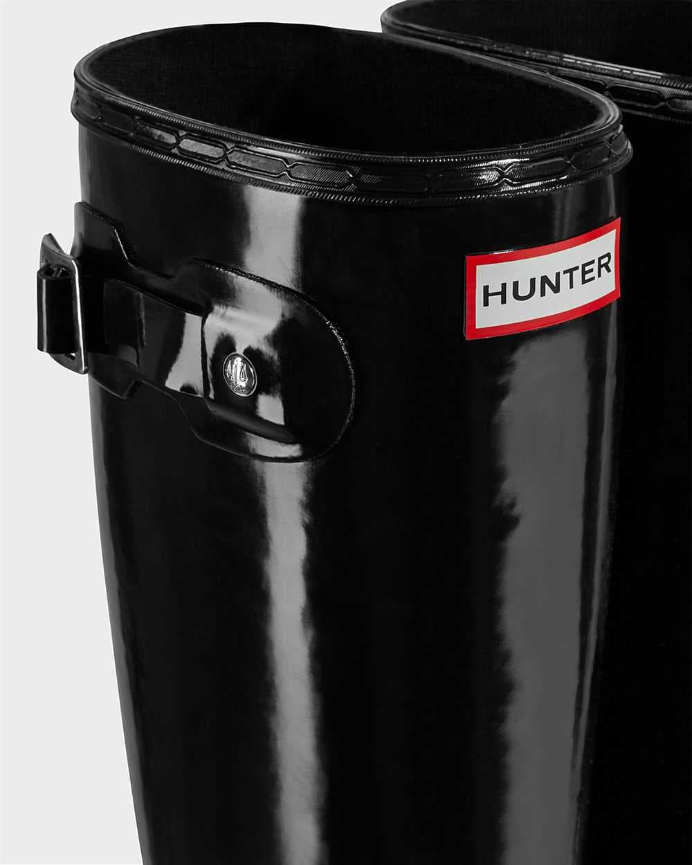 Hunter Original Tall Women's Gloss Tour Foldable Wellies, view 6