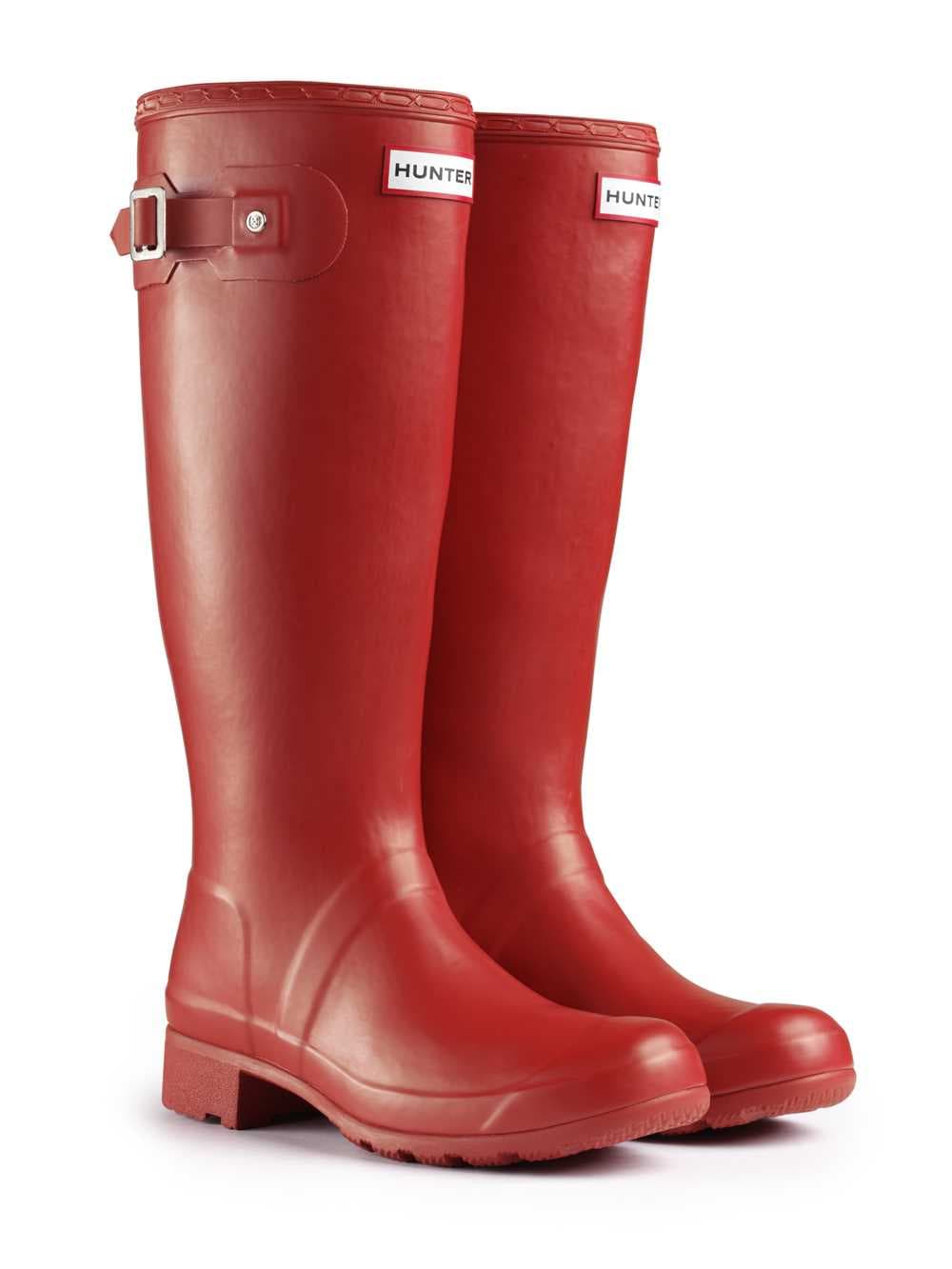 Hunter Original Tour Foldable Wellies in Matt Red, view 2
