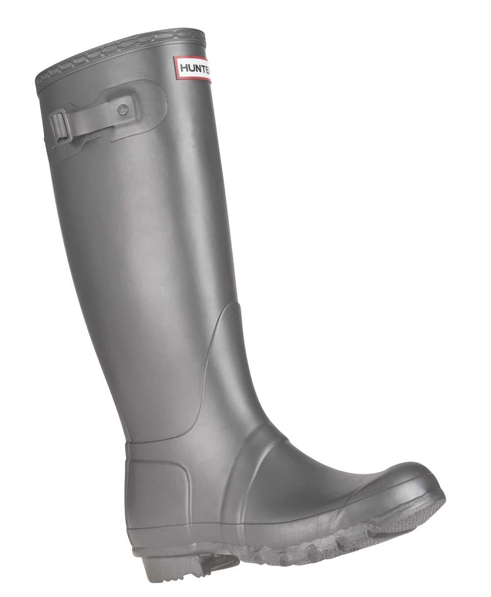 Hunter Tall Original Metallic Pewter Effect Wellington Boots, view 2