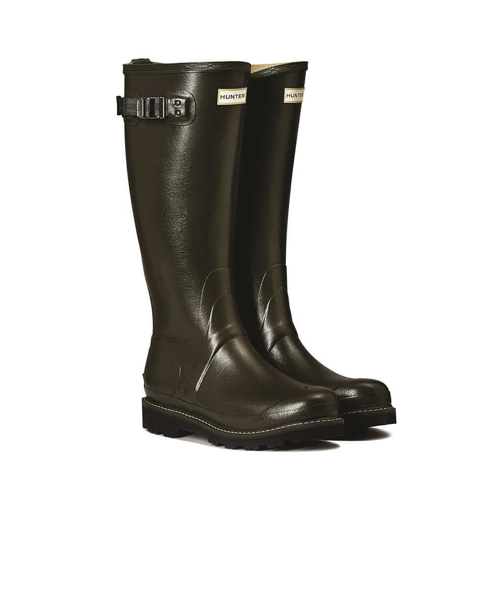 Hunter Women's Balmoral Poly-Lined Dark Olive Wellington Boots