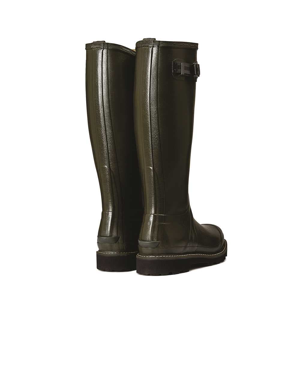 Hunter Women's Balmoral Poly-Lined Dark Olive Wellington Boots