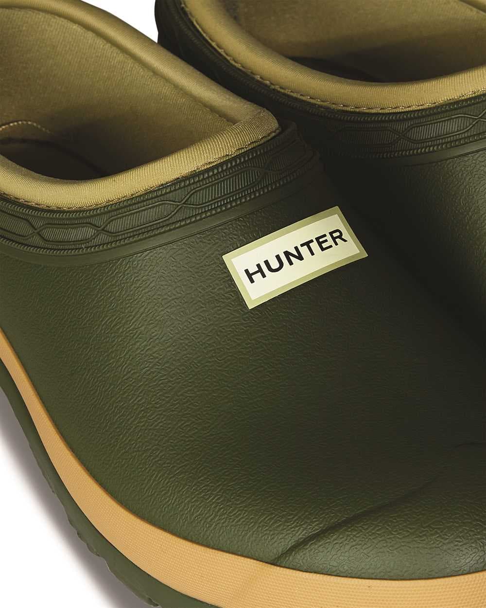 Hunter Womens Gardening Clogs - Neoprene lined for Warmth in Green, view 5