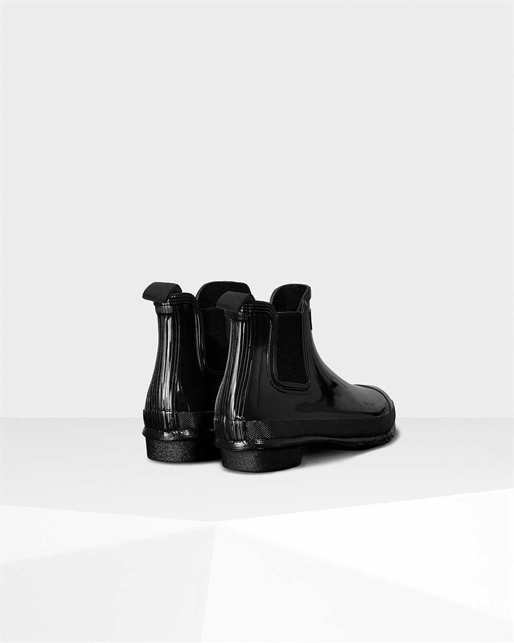 Hunter Women's Original Gloss Black Chelsea Boots