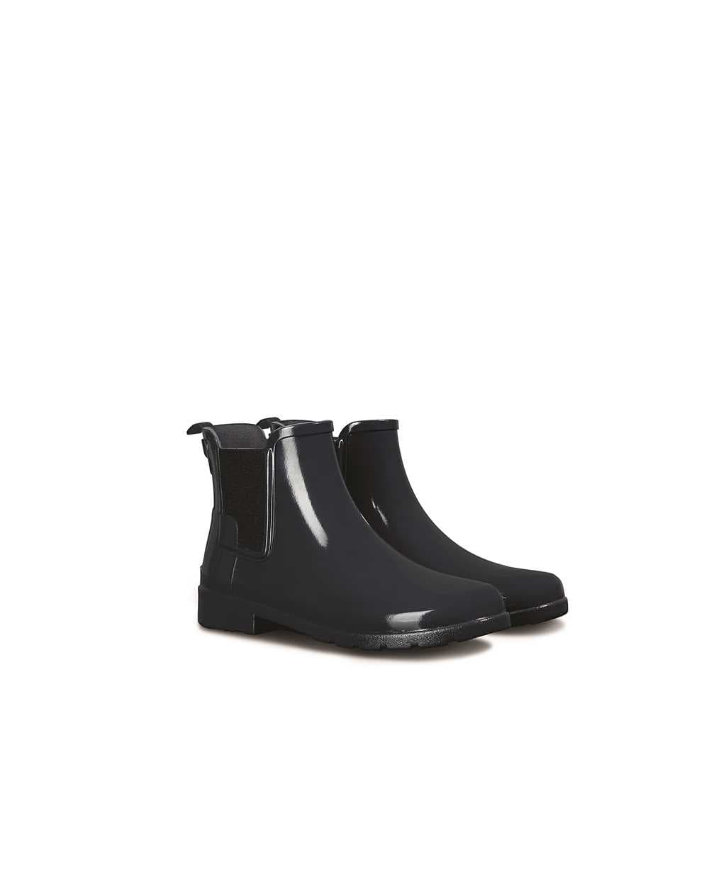 Hunter Women's Original Refined Gloss Dark Slate Chelsea Boots
