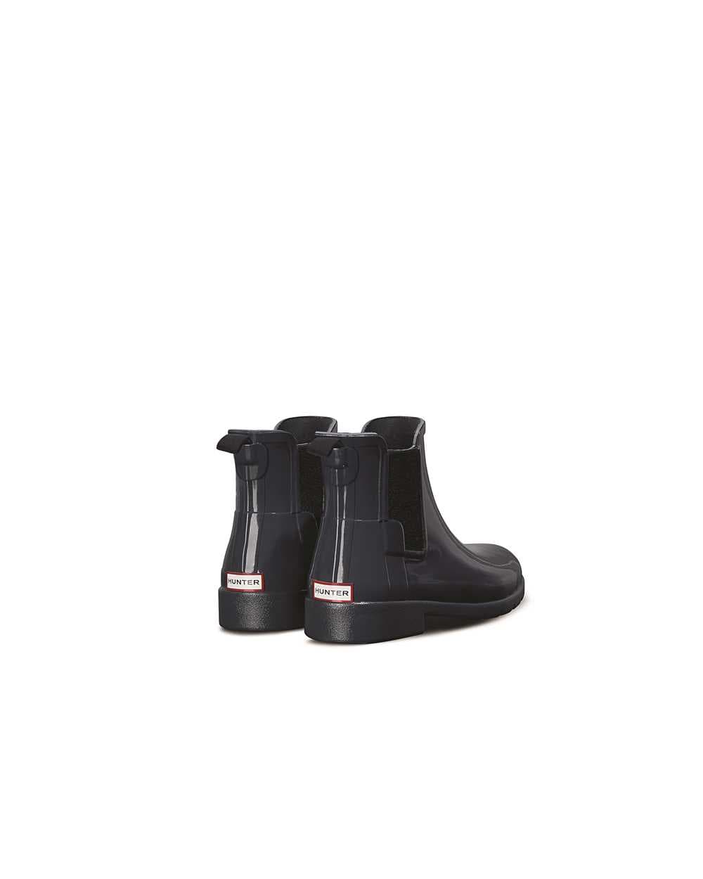 Hunter Women's Original Refined Gloss Dark Slate Chelsea Boots