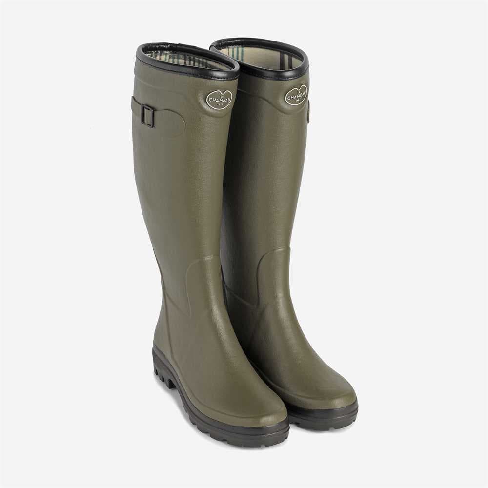 Le Chameau All Track Country Lady - Ladies Wellingtons in Sage Green, view 2