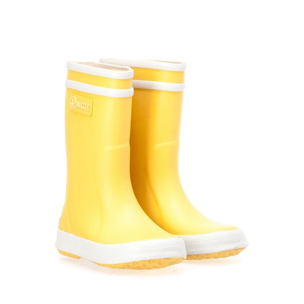 Aigle Lollypop Childrens Wellies - Yellow, view 2