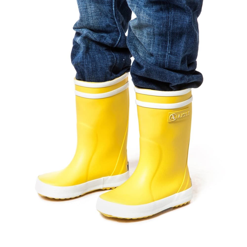 Aigle Lollypop Childrens Wellies - Yellow, view 3