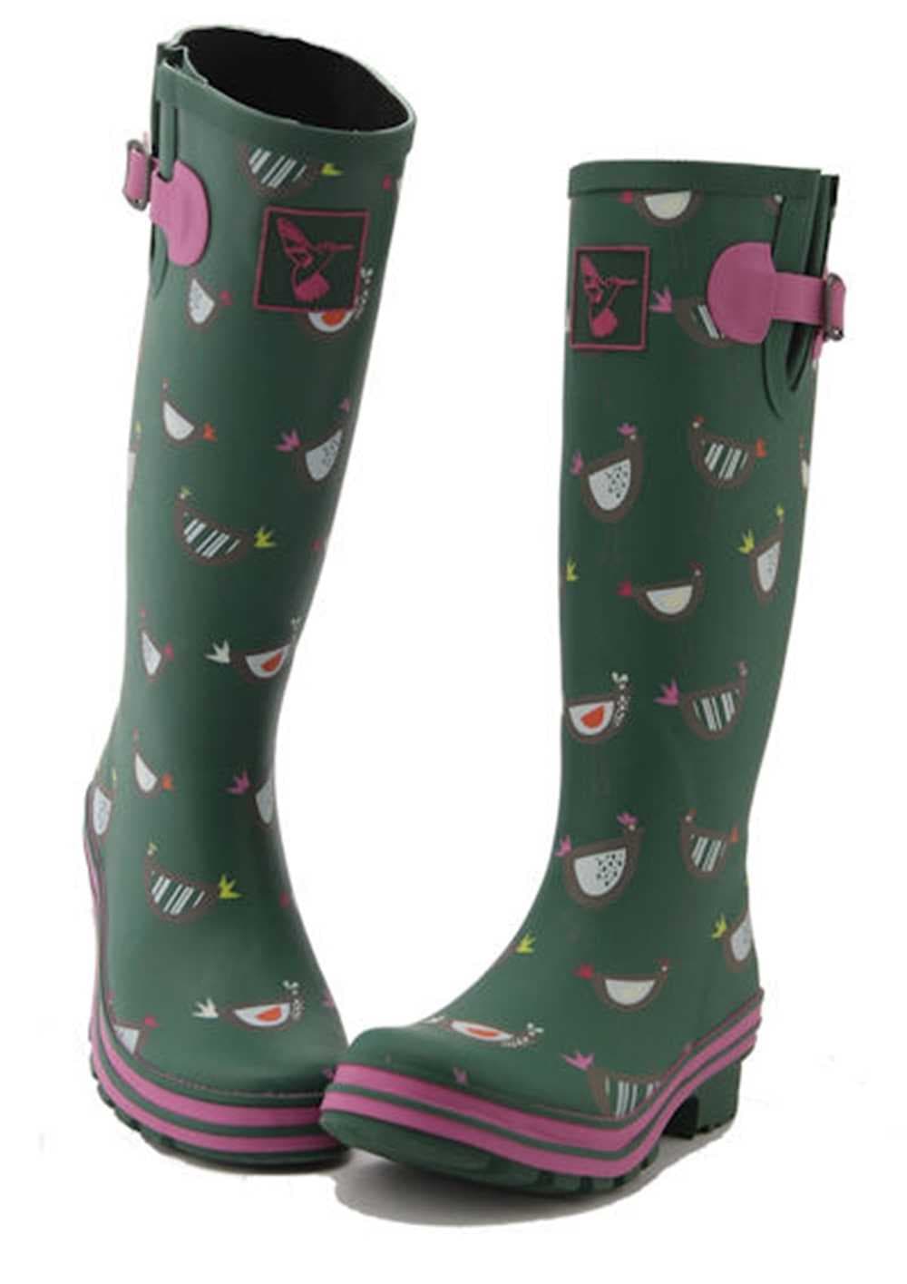 Chicken Print Wellies, view 3