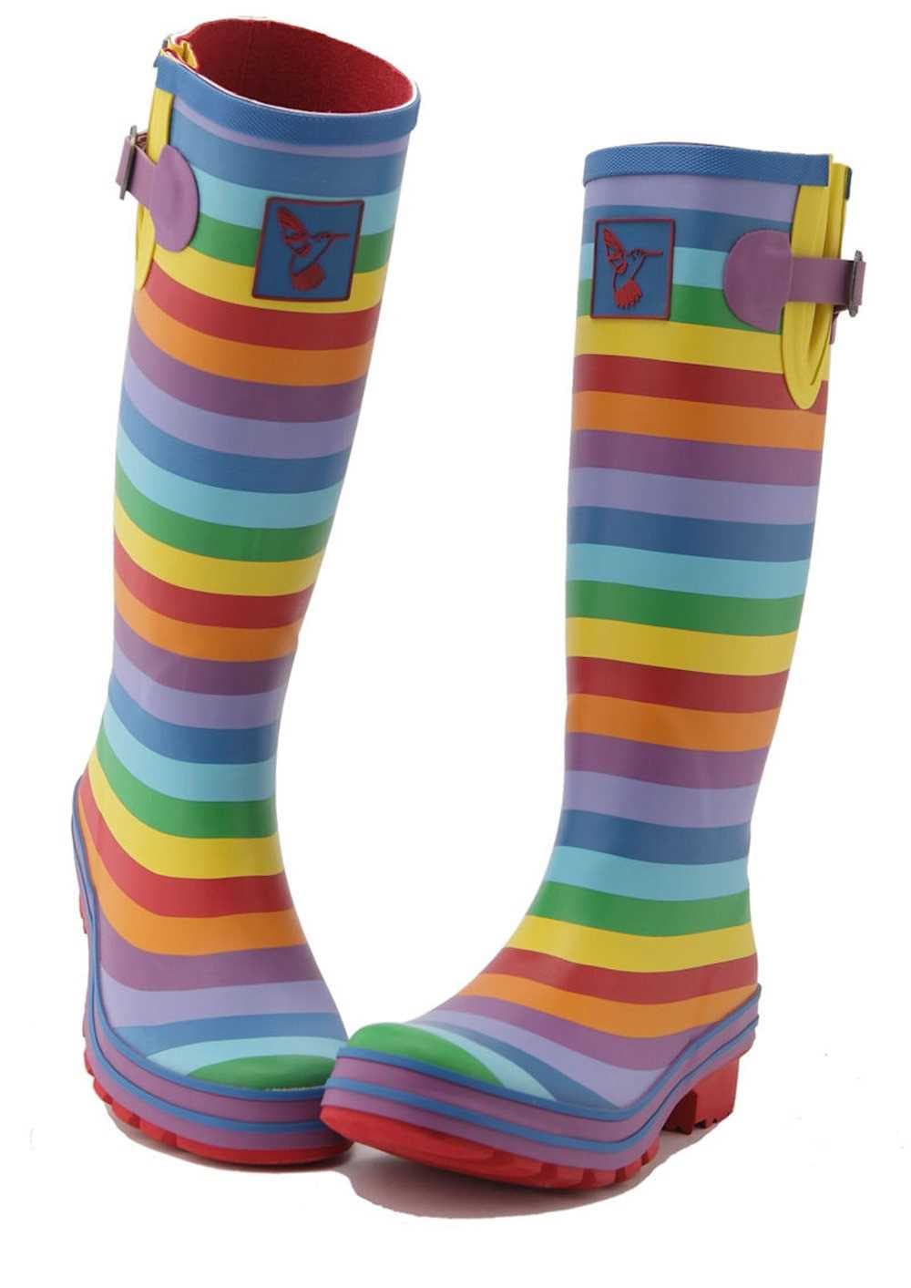 Evercreatures Rainbow Wellington Boots, view 3