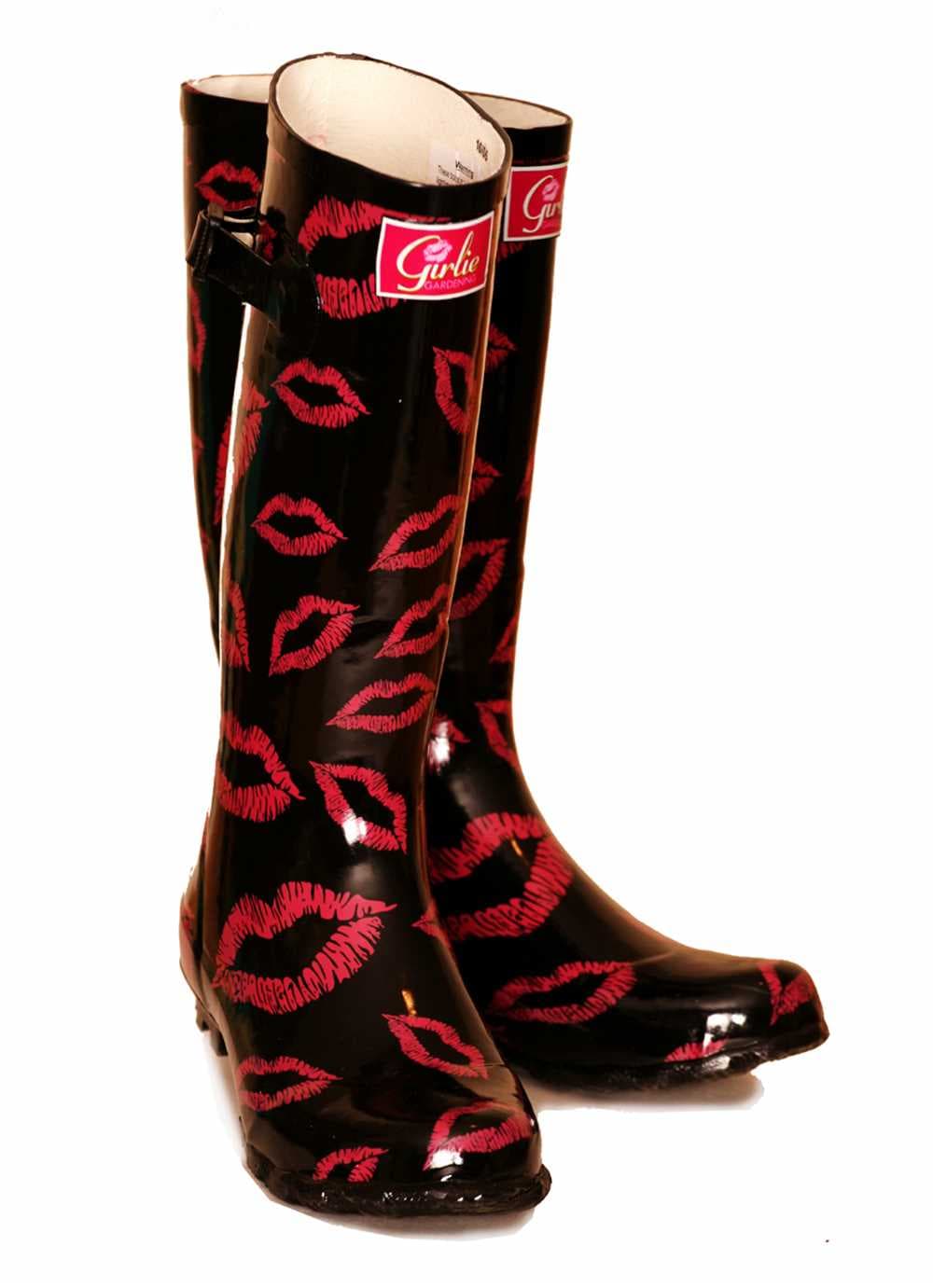 Girlie Gardening Kiss Wellington Boots, view 2