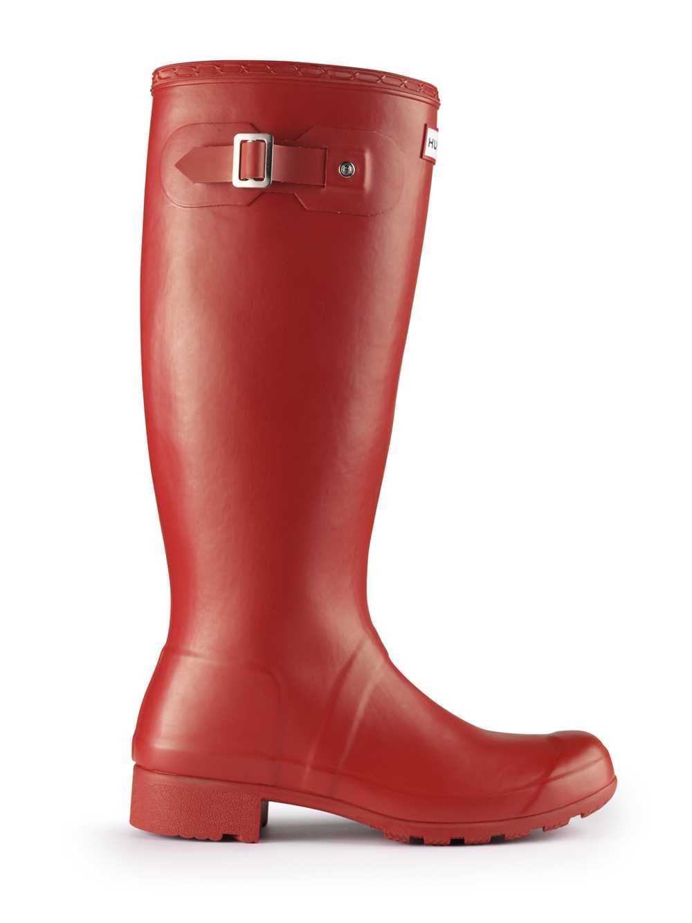 Hunter Original Tour Foldable Wellies in Matt Red, view 1