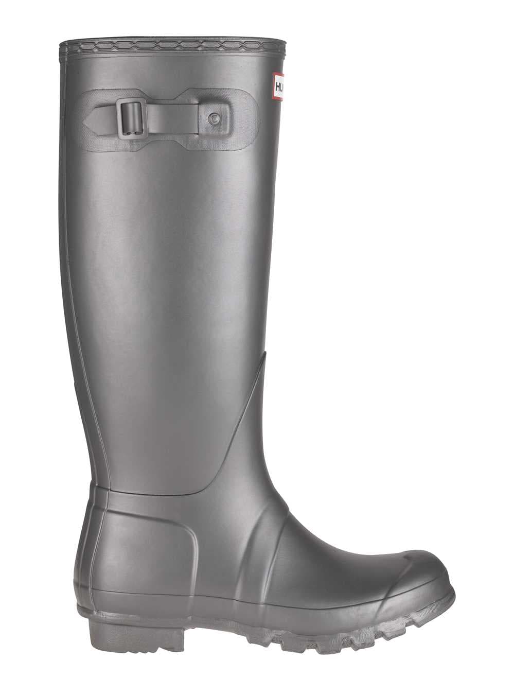 Hunter Tall Original Metallic Pewter Effect Wellington Boots