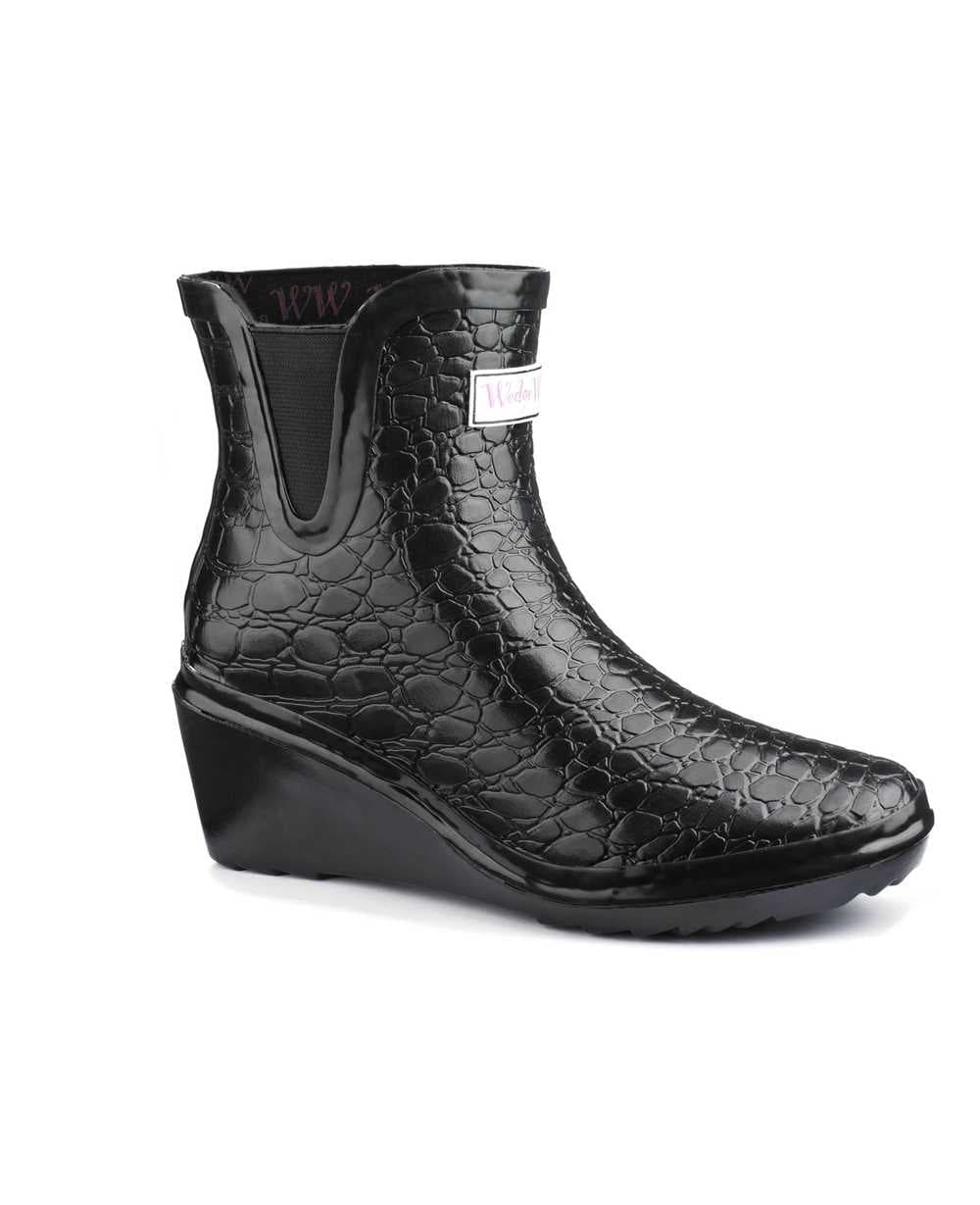 Wedge Welly Man Eater Chelsea Ankle Boots