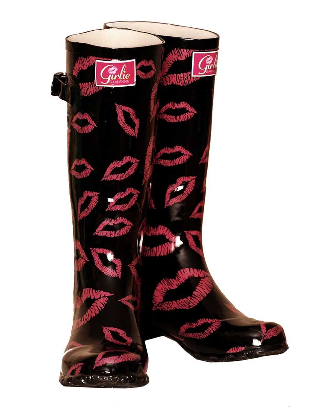 Girlie Gardening Kiss Wellington Boots