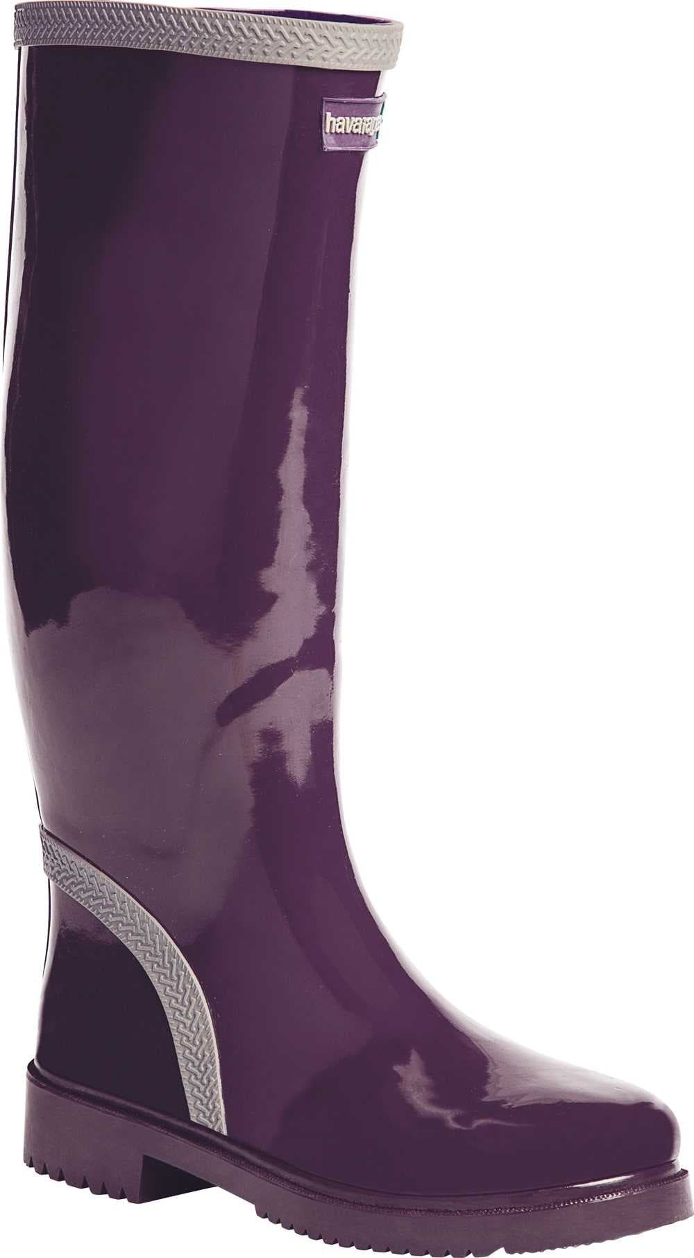 Havaianas Tall Ladies Boots Aubergine Grey