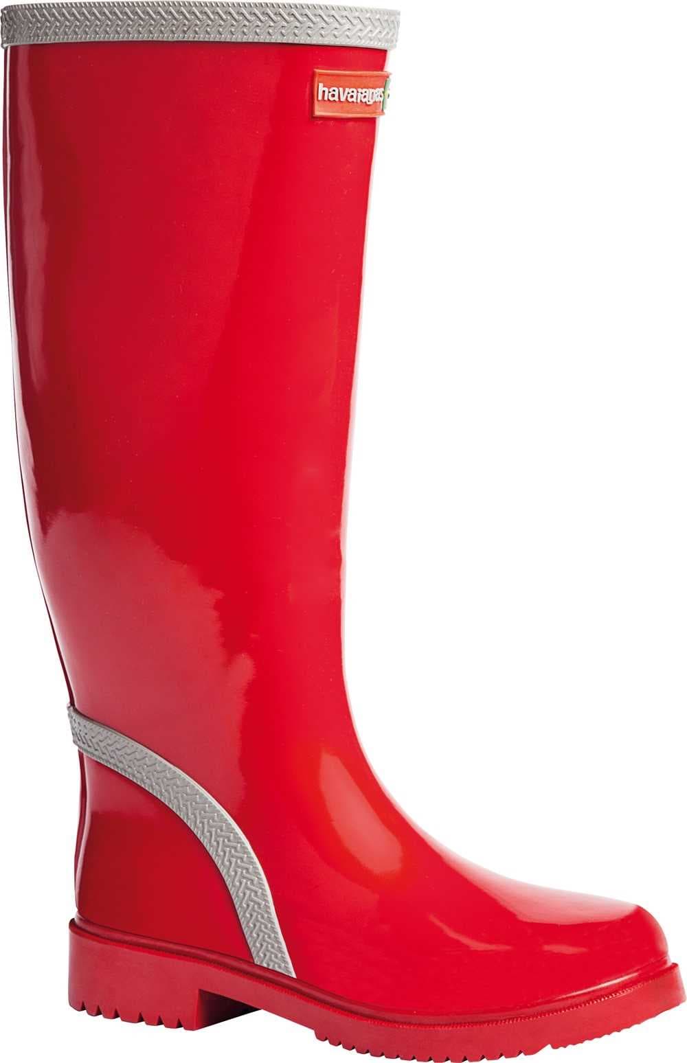 Havaianas Tall Ladies Boots Red Grey