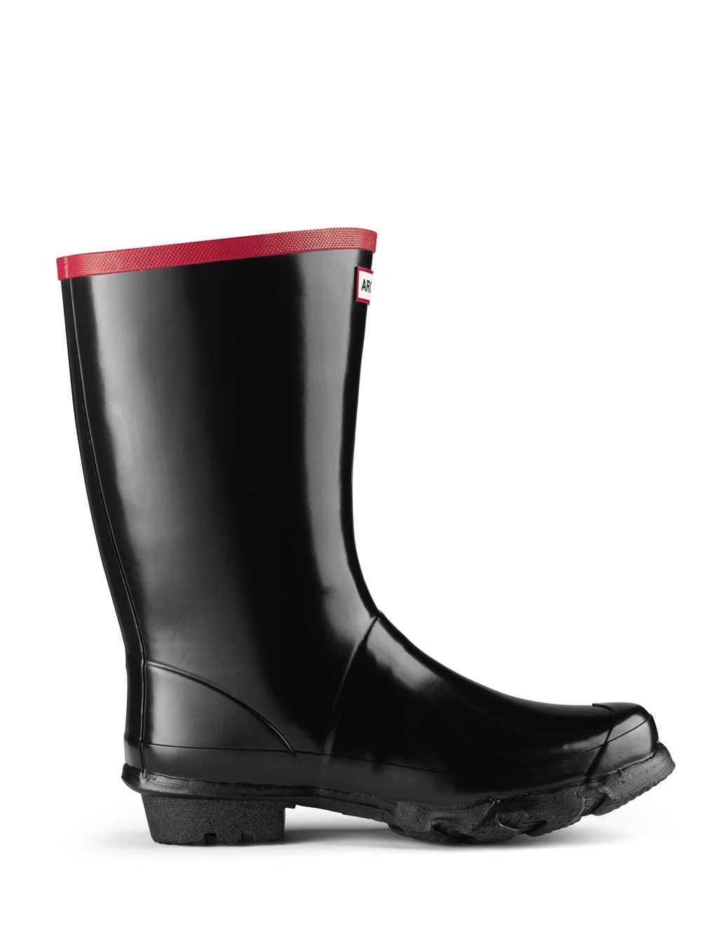Hunter Argyll Short Knee Wide Calf Rubber Boots - LAST PAIR UK 7