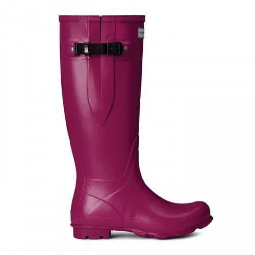 Hunter Norris Field Womens Adjustable Wellies in Loganberry