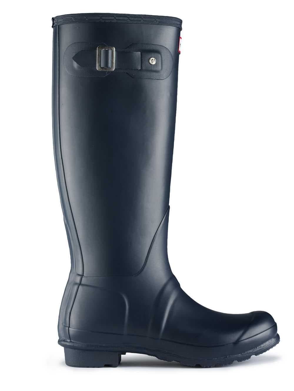 Hunter Original Tall 3mm Neoprene Lined Insulated Boots in Matt Navy Blue, view 1