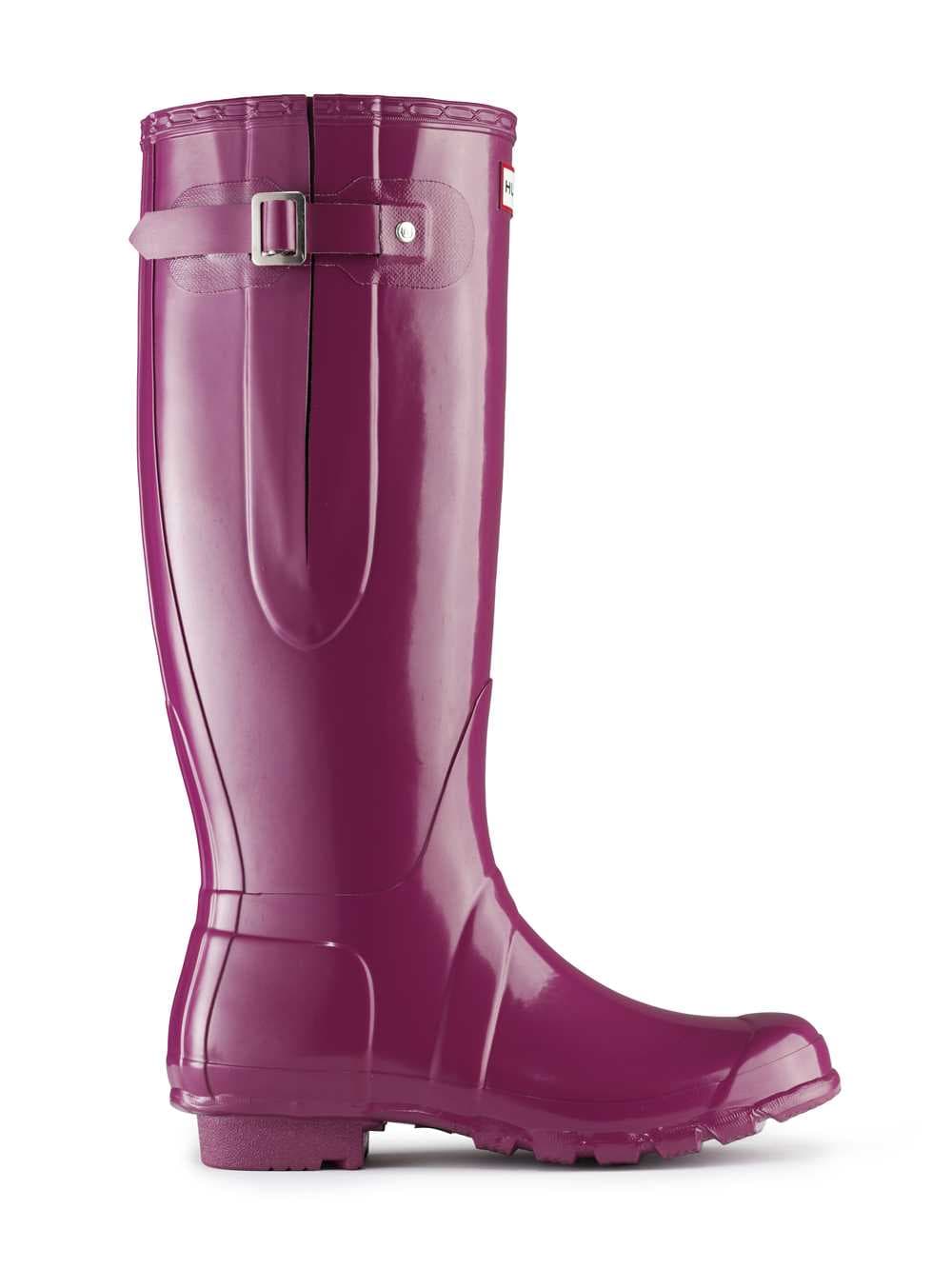 Hunter Original Tall Adjustable Calf Gloss Wellington Boots - Side Adjustable