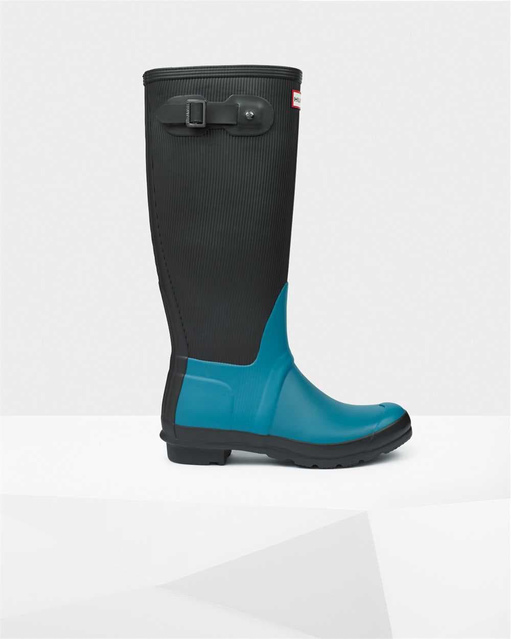 Hunter Original Tall Ribbed Leg Wellington Boots