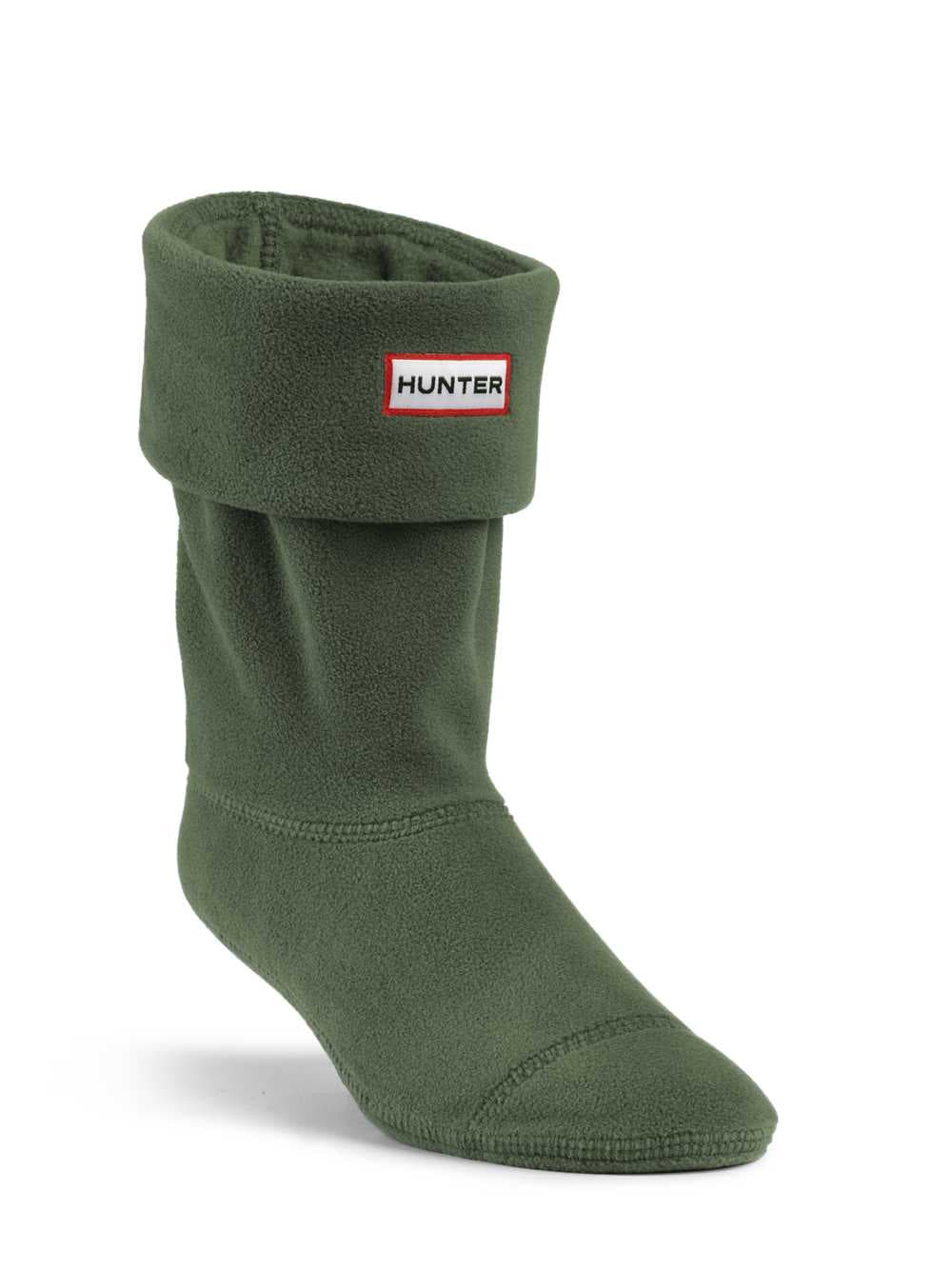 Hunter Short Welly Warmers - Short Wellington Socks in Green, view 1